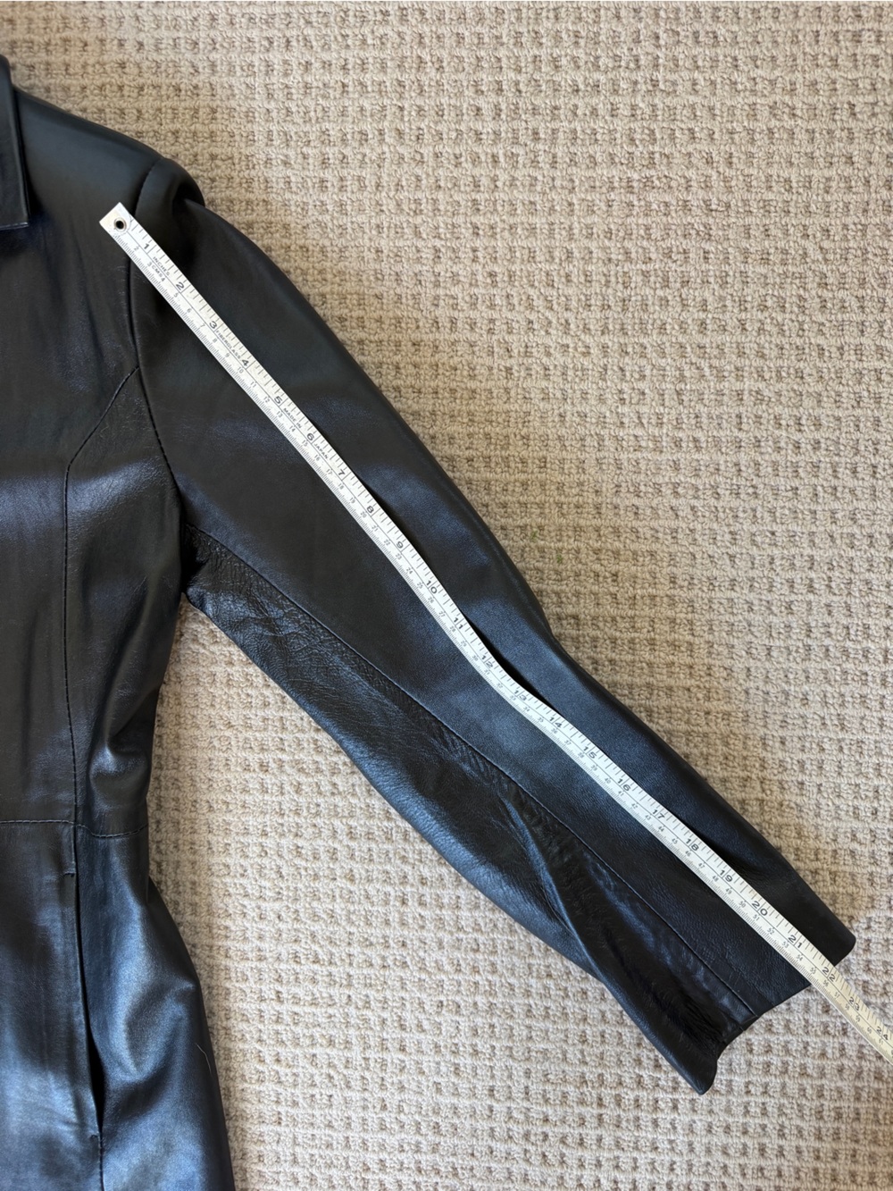 Vintage Leather Coat | Size S - Picture 6 of 6